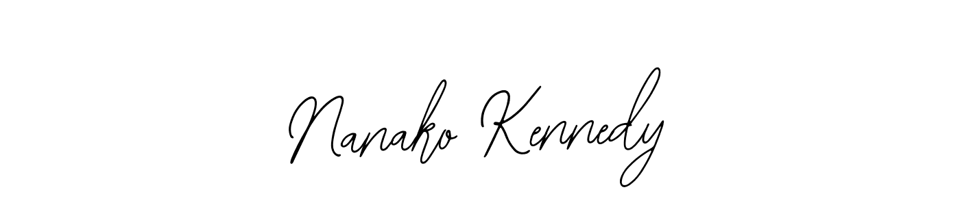 You should practise on your own different ways (Bearetta-2O07w) to write your name (Nanako Kennedy) in signature. don't let someone else do it for you. Nanako Kennedy signature style 12 images and pictures png