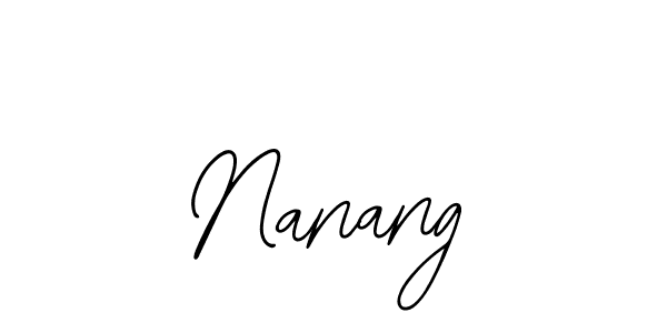 How to make Nanang name signature. Use Bearetta-2O07w style for creating short signs online. This is the latest handwritten sign. Nanang signature style 12 images and pictures png