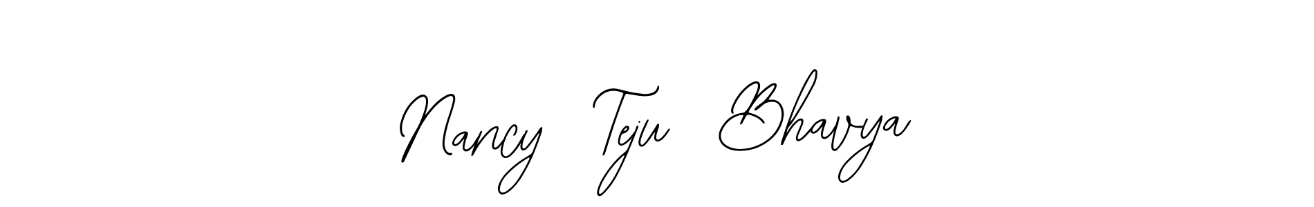 Create a beautiful signature design for name Nancy  Teju  Bhavya. With this signature (Bearetta-2O07w) fonts, you can make a handwritten signature for free. Nancy  Teju  Bhavya signature style 12 images and pictures png