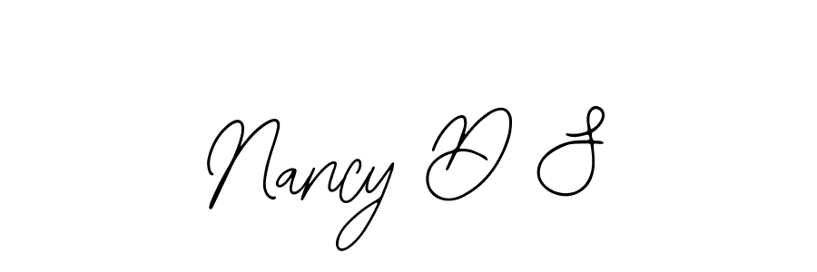 You should practise on your own different ways (Bearetta-2O07w) to write your name (Nancy D S) in signature. don't let someone else do it for you. Nancy D S signature style 12 images and pictures png