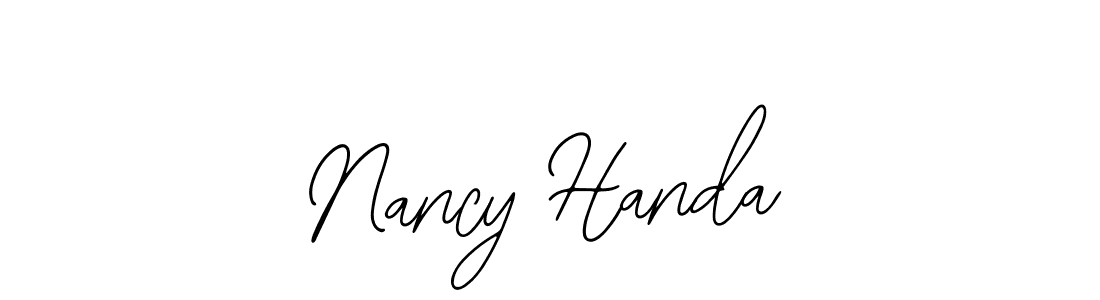 The best way (Bearetta-2O07w) to make a short signature is to pick only two or three words in your name. The name Nancy Handa include a total of six letters. For converting this name. Nancy Handa signature style 12 images and pictures png