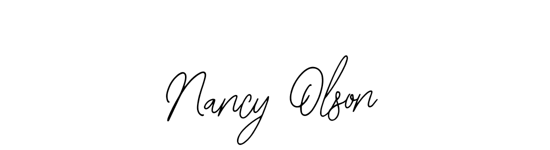 Use a signature maker to create a handwritten signature online. With this signature software, you can design (Bearetta-2O07w) your own signature for name Nancy Olson. Nancy Olson signature style 12 images and pictures png
