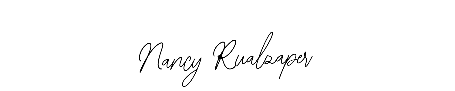 How to make Nancy Rualzaper name signature. Use Bearetta-2O07w style for creating short signs online. This is the latest handwritten sign. Nancy Rualzaper signature style 12 images and pictures png