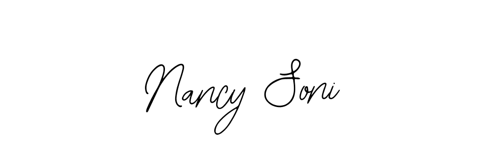 The best way (Bearetta-2O07w) to make a short signature is to pick only two or three words in your name. The name Nancy Soni include a total of six letters. For converting this name. Nancy Soni signature style 12 images and pictures png