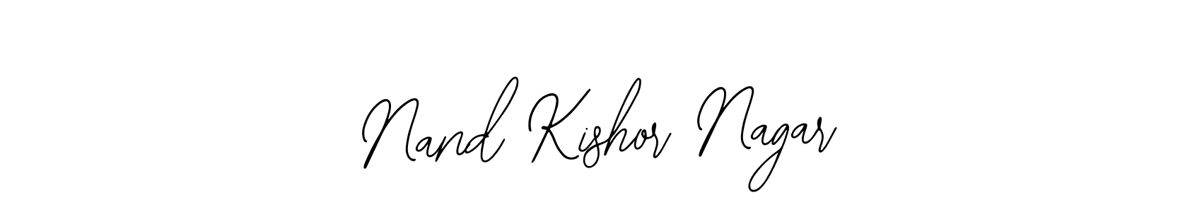 The best way (Bearetta-2O07w) to make a short signature is to pick only two or three words in your name. The name Nand Kishor Nagar include a total of six letters. For converting this name. Nand Kishor Nagar signature style 12 images and pictures png