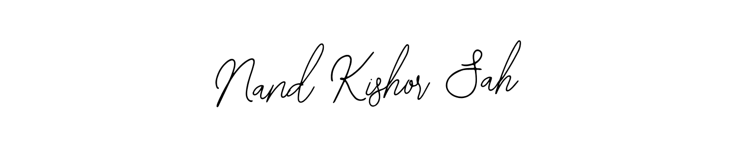 Design your own signature with our free online signature maker. With this signature software, you can create a handwritten (Bearetta-2O07w) signature for name Nand Kishor Sah. Nand Kishor Sah signature style 12 images and pictures png