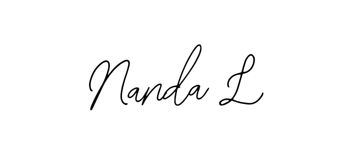 Use a signature maker to create a handwritten signature online. With this signature software, you can design (Bearetta-2O07w) your own signature for name Nanda L. Nanda L signature style 12 images and pictures png