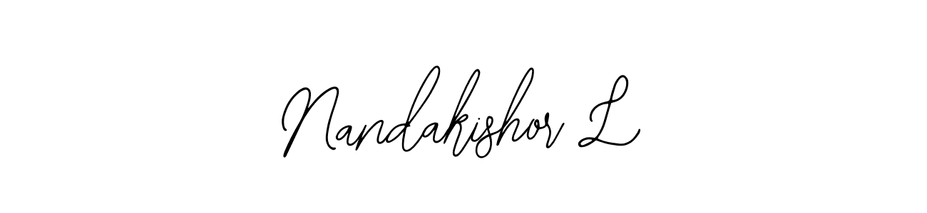 Also You can easily find your signature by using the search form. We will create Nandakishor L name handwritten signature images for you free of cost using Bearetta-2O07w sign style. Nandakishor L signature style 12 images and pictures png