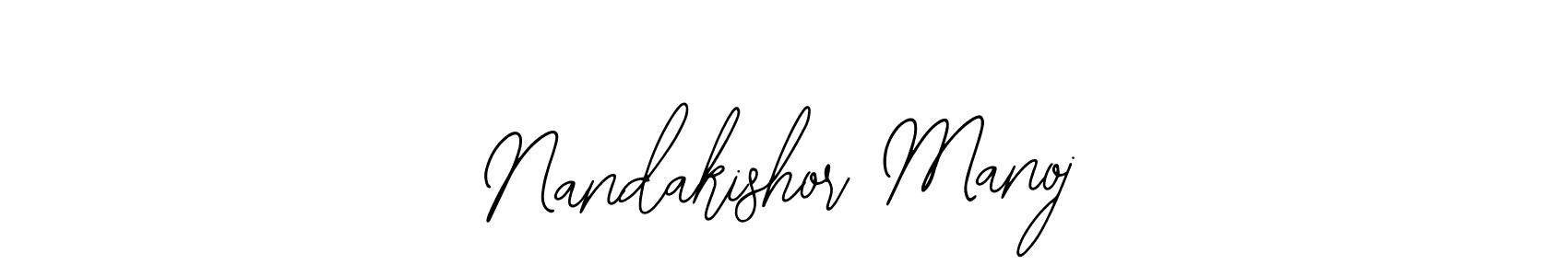Use a signature maker to create a handwritten signature online. With this signature software, you can design (Bearetta-2O07w) your own signature for name Nandakishor Manoj. Nandakishor Manoj signature style 12 images and pictures png