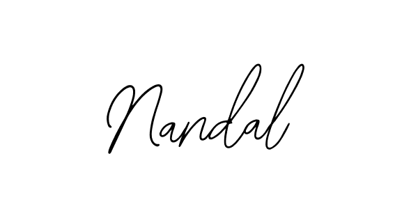 How to make Nandal name signature. Use Bearetta-2O07w style for creating short signs online. This is the latest handwritten sign. Nandal signature style 12 images and pictures png