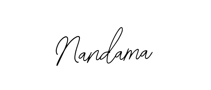 You should practise on your own different ways (Bearetta-2O07w) to write your name (Nandama) in signature. don't let someone else do it for you. Nandama signature style 12 images and pictures png