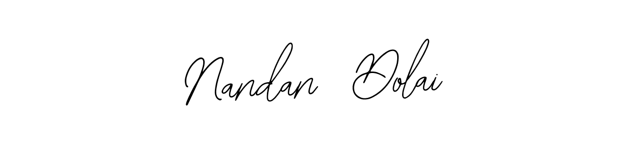How to make Nandan  Dolai name signature. Use Bearetta-2O07w style for creating short signs online. This is the latest handwritten sign. Nandan  Dolai signature style 12 images and pictures png