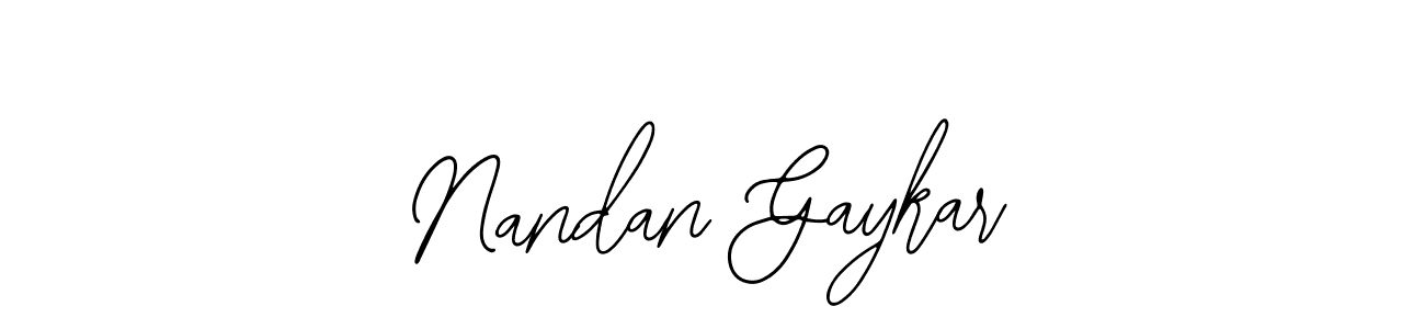 Also You can easily find your signature by using the search form. We will create Nandan Gaykar name handwritten signature images for you free of cost using Bearetta-2O07w sign style. Nandan Gaykar signature style 12 images and pictures png