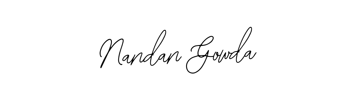 Also You can easily find your signature by using the search form. We will create Nandan Gowda name handwritten signature images for you free of cost using Bearetta-2O07w sign style. Nandan Gowda signature style 12 images and pictures png