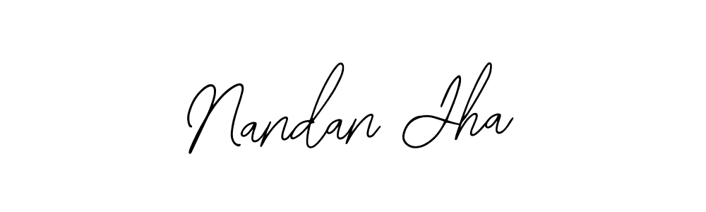 if you are searching for the best signature style for your name Nandan Jha. so please give up your signature search. here we have designed multiple signature styles  using Bearetta-2O07w. Nandan Jha signature style 12 images and pictures png