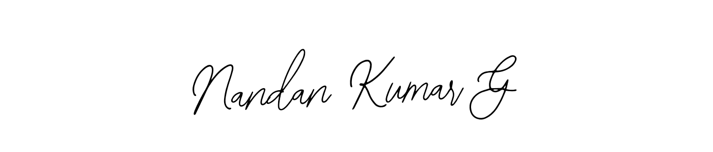 Create a beautiful signature design for name Nandan Kumar G. With this signature (Bearetta-2O07w) fonts, you can make a handwritten signature for free. Nandan Kumar G signature style 12 images and pictures png