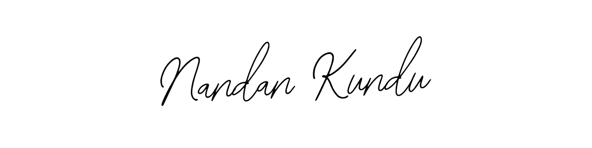 Bearetta-2O07w is a professional signature style that is perfect for those who want to add a touch of class to their signature. It is also a great choice for those who want to make their signature more unique. Get Nandan Kundu name to fancy signature for free. Nandan Kundu signature style 12 images and pictures png