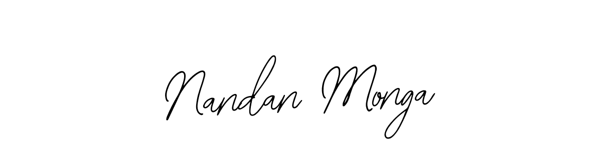 You should practise on your own different ways (Bearetta-2O07w) to write your name (Nandan Monga) in signature. don't let someone else do it for you. Nandan Monga signature style 12 images and pictures png