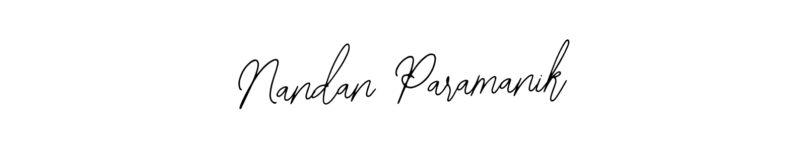 The best way (Bearetta-2O07w) to make a short signature is to pick only two or three words in your name. The name Nandan Paramanik include a total of six letters. For converting this name. Nandan Paramanik signature style 12 images and pictures png