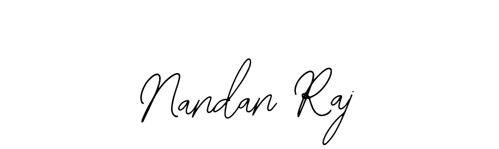 How to make Nandan Raj name signature. Use Bearetta-2O07w style for creating short signs online. This is the latest handwritten sign. Nandan Raj signature style 12 images and pictures png