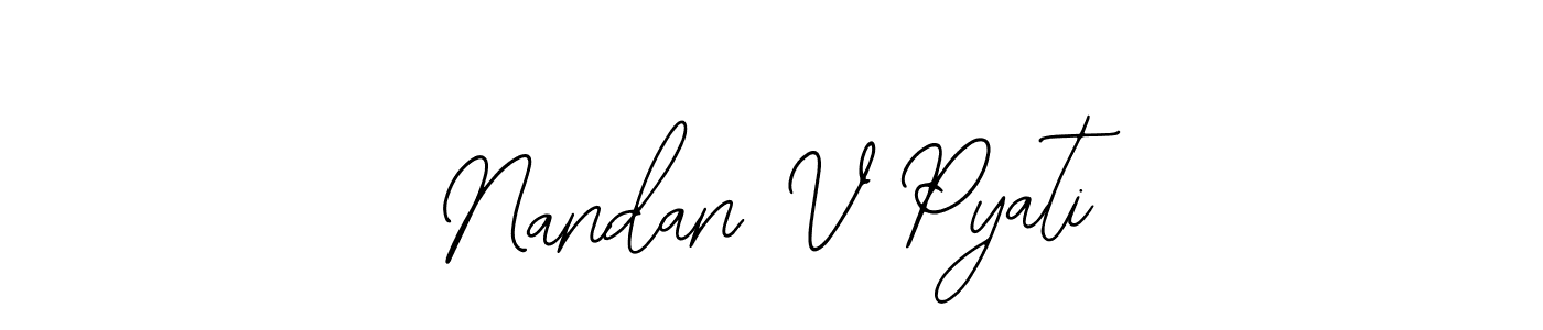 Also we have Nandan V Pyati name is the best signature style. Create professional handwritten signature collection using Bearetta-2O07w autograph style. Nandan V Pyati signature style 12 images and pictures png