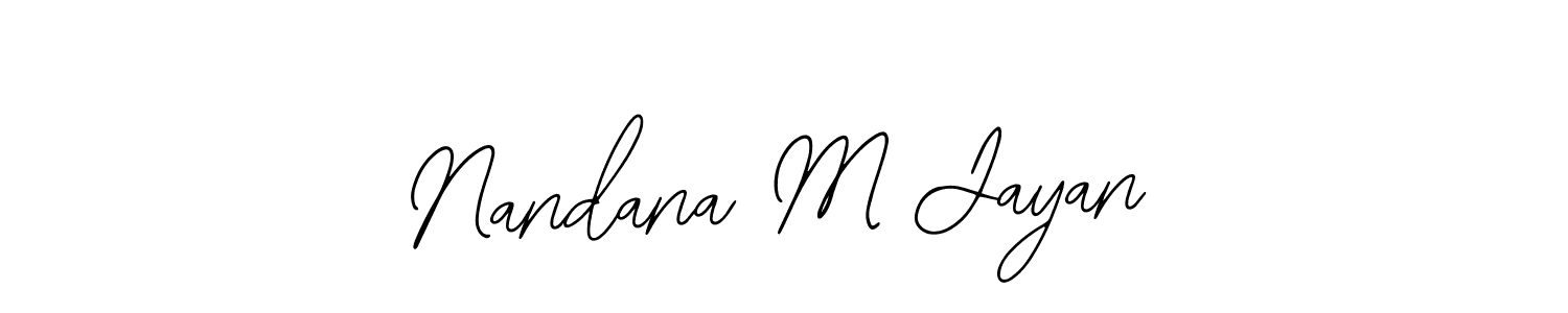 The best way (Bearetta-2O07w) to make a short signature is to pick only two or three words in your name. The name Nandana M Jayan include a total of six letters. For converting this name. Nandana M Jayan signature style 12 images and pictures png