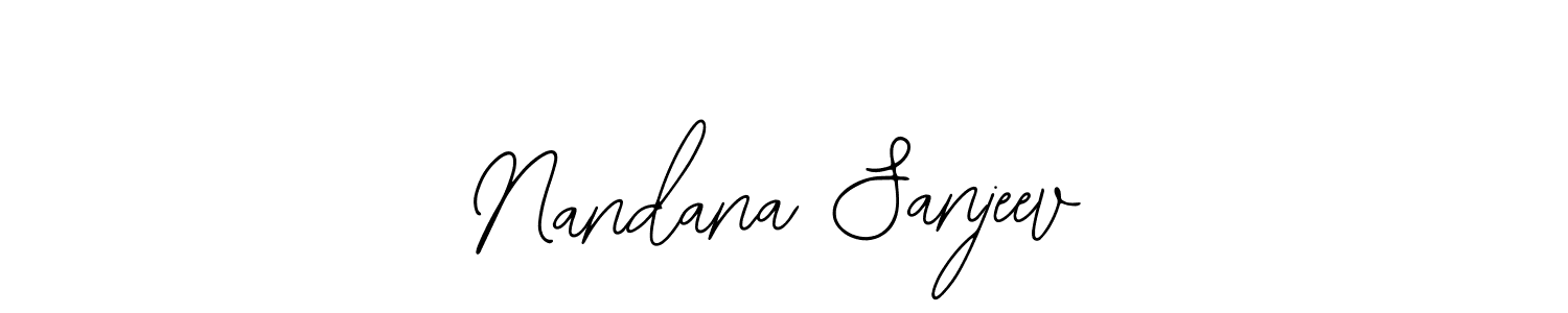 Use a signature maker to create a handwritten signature online. With this signature software, you can design (Bearetta-2O07w) your own signature for name Nandana Sanjeev. Nandana Sanjeev signature style 12 images and pictures png