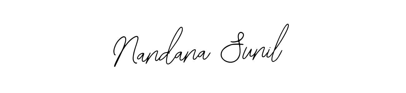 Use a signature maker to create a handwritten signature online. With this signature software, you can design (Bearetta-2O07w) your own signature for name Nandana Sunil. Nandana Sunil signature style 12 images and pictures png