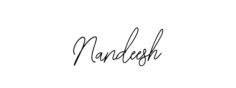 if you are searching for the best signature style for your name Nandeesh. so please give up your signature search. here we have designed multiple signature styles  using Bearetta-2O07w. Nandeesh signature style 12 images and pictures png