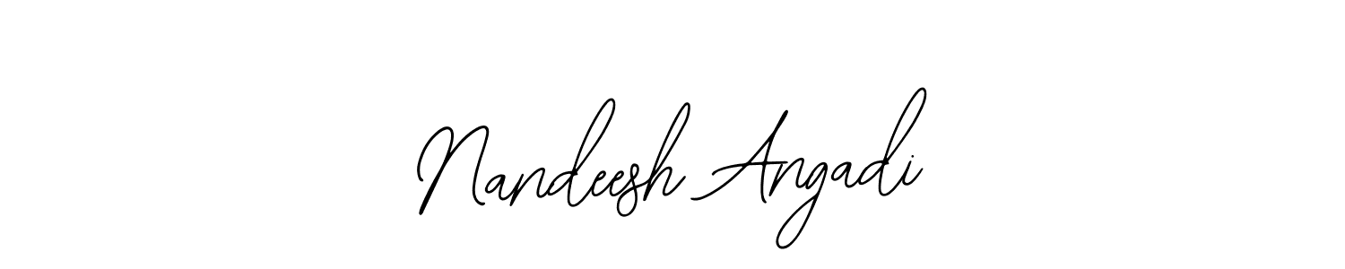 You can use this online signature creator to create a handwritten signature for the name Nandeesh Angadi. This is the best online autograph maker. Nandeesh Angadi signature style 12 images and pictures png