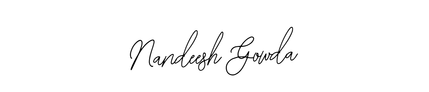 Design your own signature with our free online signature maker. With this signature software, you can create a handwritten (Bearetta-2O07w) signature for name Nandeesh Gowda. Nandeesh Gowda signature style 12 images and pictures png