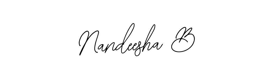 You can use this online signature creator to create a handwritten signature for the name Nandeesha B. This is the best online autograph maker. Nandeesha B signature style 12 images and pictures png