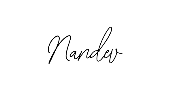 You should practise on your own different ways (Bearetta-2O07w) to write your name (Nandev) in signature. don't let someone else do it for you. Nandev signature style 12 images and pictures png