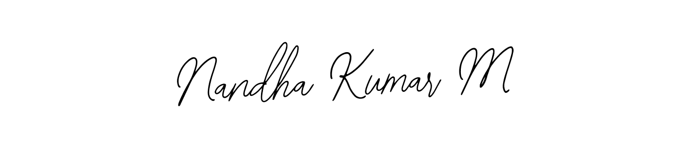 Similarly Bearetta-2O07w is the best handwritten signature design. Signature creator online .You can use it as an online autograph creator for name Nandha Kumar M. Nandha Kumar M signature style 12 images and pictures png