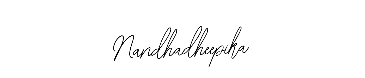Create a beautiful signature design for name Nandhadheepika. With this signature (Bearetta-2O07w) fonts, you can make a handwritten signature for free. Nandhadheepika signature style 12 images and pictures png