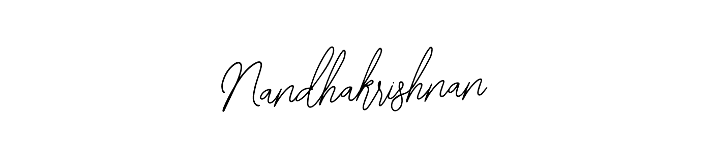 Design your own signature with our free online signature maker. With this signature software, you can create a handwritten (Bearetta-2O07w) signature for name Nandhakrishnan. Nandhakrishnan signature style 12 images and pictures png