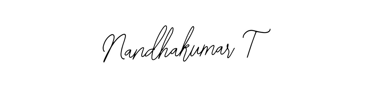 The best way (Bearetta-2O07w) to make a short signature is to pick only two or three words in your name. The name Nandhakumar T include a total of six letters. For converting this name. Nandhakumar T signature style 12 images and pictures png