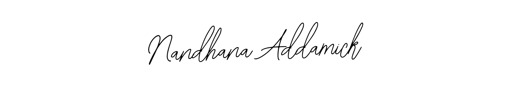 It looks lik you need a new signature style for name Nandhana Addamick. Design unique handwritten (Bearetta-2O07w) signature with our free signature maker in just a few clicks. Nandhana Addamick signature style 12 images and pictures png