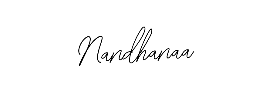 Also we have Nandhanaa name is the best signature style. Create professional handwritten signature collection using Bearetta-2O07w autograph style. Nandhanaa signature style 12 images and pictures png