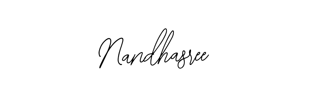 How to make Nandhasree name signature. Use Bearetta-2O07w style for creating short signs online. This is the latest handwritten sign. Nandhasree signature style 12 images and pictures png