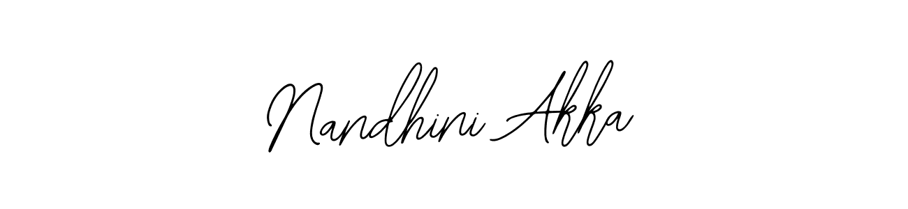 Also we have Nandhini Akka name is the best signature style. Create professional handwritten signature collection using Bearetta-2O07w autograph style. Nandhini Akka signature style 12 images and pictures png