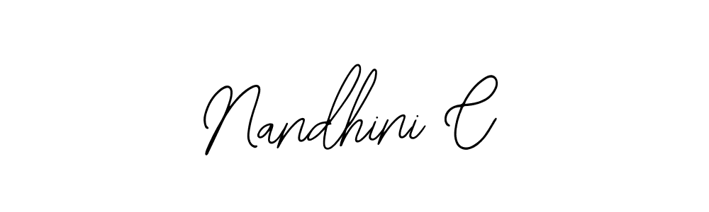 You should practise on your own different ways (Bearetta-2O07w) to write your name (Nandhini C) in signature. don't let someone else do it for you. Nandhini C signature style 12 images and pictures png