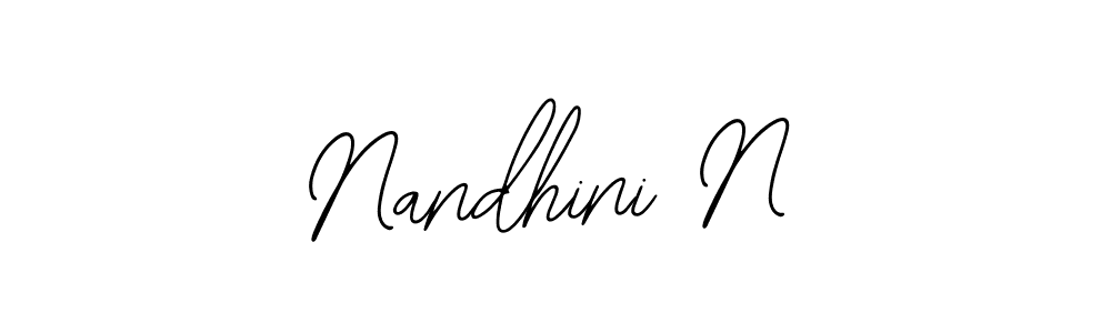 Similarly Bearetta-2O07w is the best handwritten signature design. Signature creator online .You can use it as an online autograph creator for name Nandhini N. Nandhini N signature style 12 images and pictures png