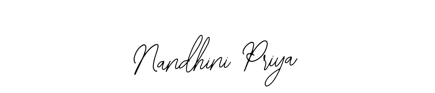 You should practise on your own different ways (Bearetta-2O07w) to write your name (Nandhini Priya) in signature. don't let someone else do it for you. Nandhini Priya signature style 12 images and pictures png