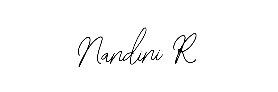 Also You can easily find your signature by using the search form. We will create Nandini R name handwritten signature images for you free of cost using Bearetta-2O07w sign style. Nandini R signature style 12 images and pictures png