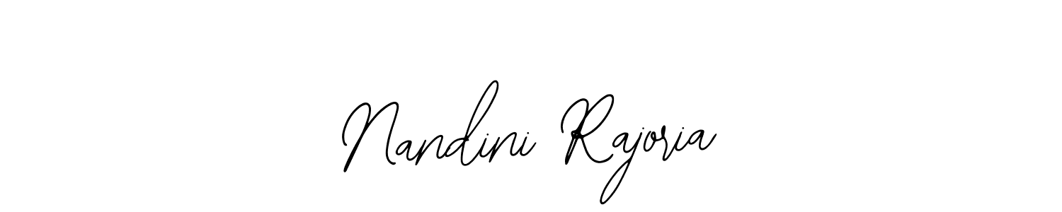 How to make Nandini Rajoria name signature. Use Bearetta-2O07w style for creating short signs online. This is the latest handwritten sign. Nandini Rajoria signature style 12 images and pictures png