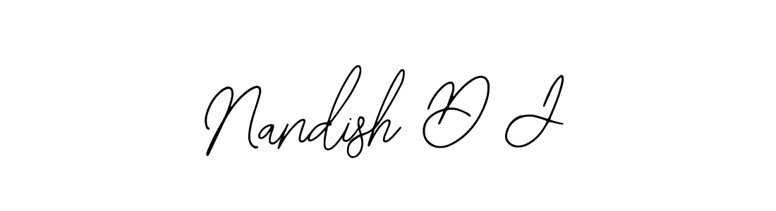 Also we have Nandish D J name is the best signature style. Create professional handwritten signature collection using Bearetta-2O07w autograph style. Nandish D J signature style 12 images and pictures png