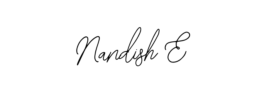 Make a beautiful signature design for name Nandish E. Use this online signature maker to create a handwritten signature for free. Nandish E signature style 12 images and pictures png