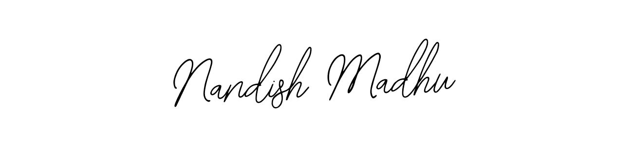 Similarly Bearetta-2O07w is the best handwritten signature design. Signature creator online .You can use it as an online autograph creator for name Nandish Madhu. Nandish Madhu signature style 12 images and pictures png