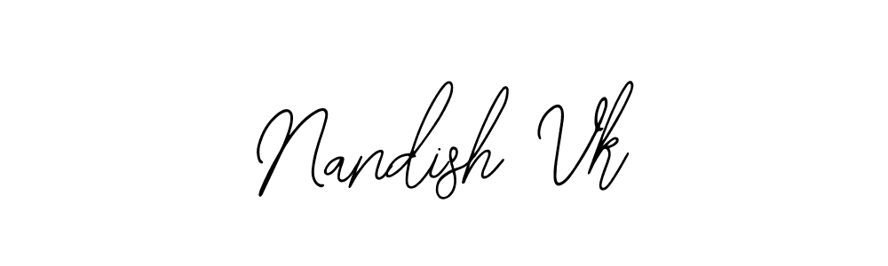 How to Draw Nandish Vk signature style? Bearetta-2O07w is a latest design signature styles for name Nandish Vk. Nandish Vk signature style 12 images and pictures png